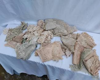 Lot Of Vintage Crocheted Doilies
