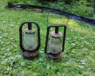 Two Antique Dietz Lanterns