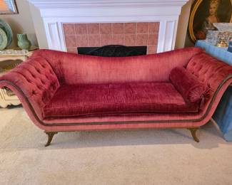 French Style Vintage Velvet Settee or Couch excellent condition!