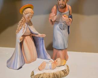 Vintage Goebel Hummel 7” Tall Mary, Joseph & Baby Jesus 3 Piece Nativity Set,