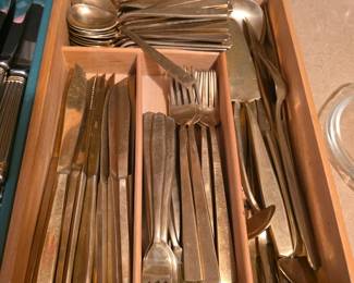 Vintage Brass silverware set.