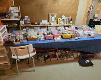 Bags of Vintage jewelry that were used to make craft brooches. There is a mix of lots of different jewelry items, parts and pieces. Sold by the bag.