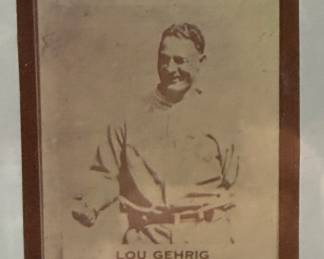 1930 Lou Gehrig Ray-O-Print Card New York Yankees
