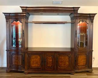 Towers 81.5H / 27W / 22D. Center with bridge 88H / 65W. Center console only 31H / 27.5D