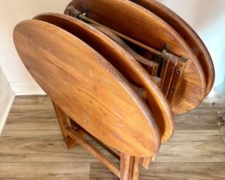 Oak tray tables