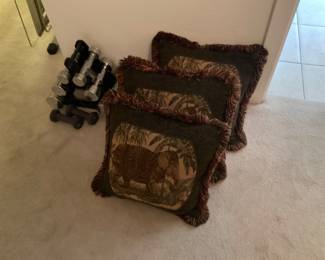 Throw pillows with elephants