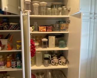 Pantry area, nice selection of oxo storage containers
