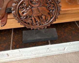 Elephant wood carving