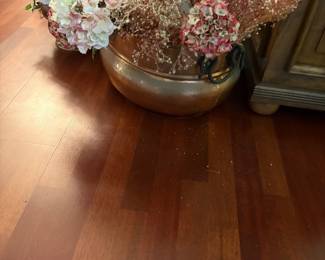 Floral in big copper tub
