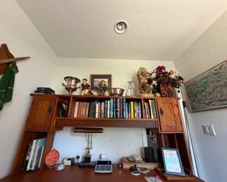 Office area, books
