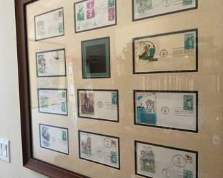 Bobby Jones golf cards framed