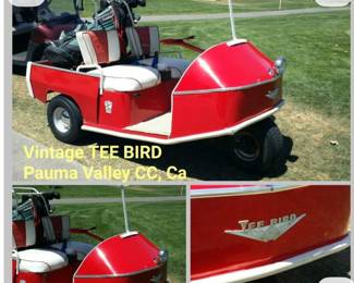 Vintage tee bird golf cart