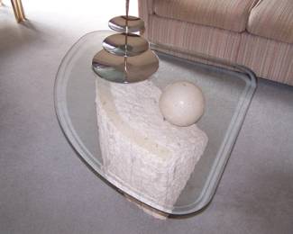 COFFEE TABLE & CHROME TID-BIT TRAY