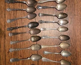 Over 20 sterling spoons (all marked)