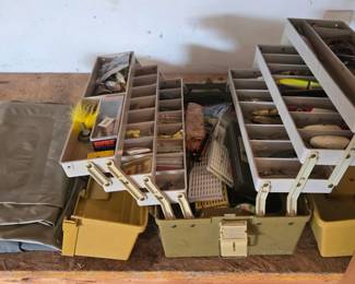 Fishing tackle box, full