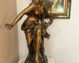 Antique bronze statue