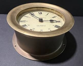 Emory & Douglas Co. Ltd. Brass Marine Quartz Porthole Clock