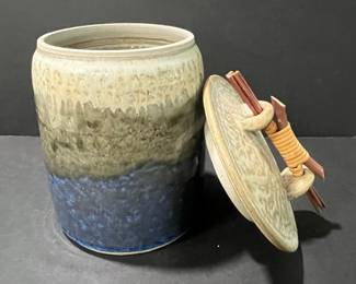 Studio Pottery Stoneware Lidded Jar