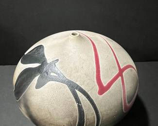 Modern Ceramic Vase with Abstract Glaze