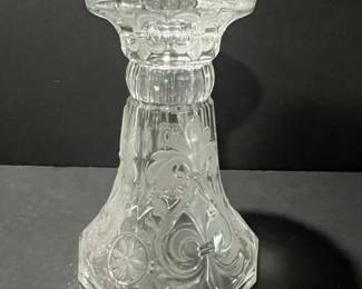 Fifth Avenue Crystal "Fleur De Lis" Reversible Vase or Candle Holder