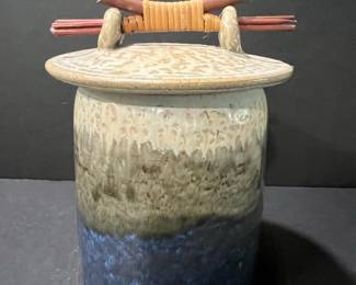 Studio Pottery Stoneware Lidded Jar