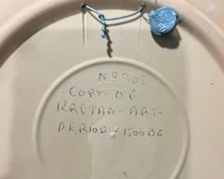 Minoan Style Ceramic Vase and Plate Set - Octopus Motif