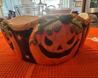 Royal Norfolk Halloween Pumpkin Jack O' Lantern Serving Bowl
