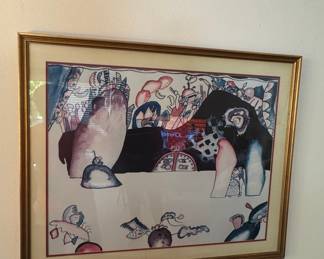 Surrealist Abstract Watercolor Painting