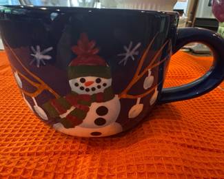 Bella Casa by Ganz "Winter Frosty" Hand-Painted Snowman Mug