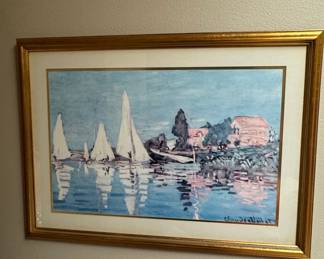 Claude Monet Regatta at Argenteuil Framed Print