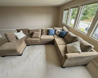 Jonathan Louis U-Shaped Fabric Sectional Sofa