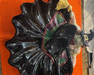 Fitz and Floyd Halloween Witch Serving Bowl with Ladle
