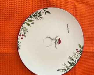 Farberware Holiday Snowman Dinner Plate