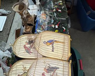 Vintage Decorative Birdcage Wall Plaques