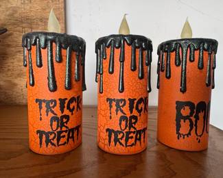 Halloween LED Pillar Candle Set