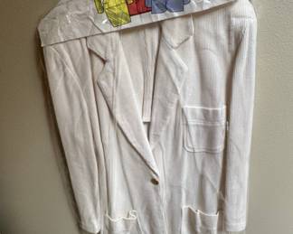 Vintage White Corduroy Blazer