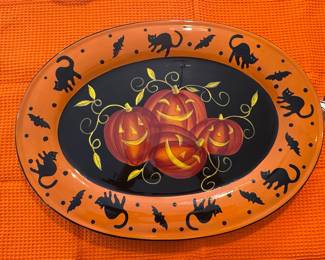 Laurie Gates Halloween Ceramic Serving Platter