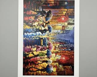 Stanislav Sidorov Rainy Cityscape Print