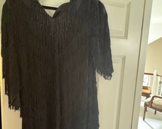 Vintage Nightworks Black Fringe Flapper Dress