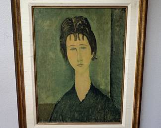 Amedeo Modigliani "Young Girl with Brown Hair" Reproduction