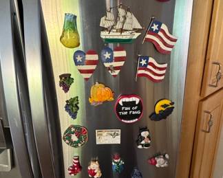 Assorted Novelty Refrigerator Magnet Collection with Halloween and Patriotic Themes