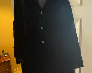 Vintage Black Velvet Opera Coat