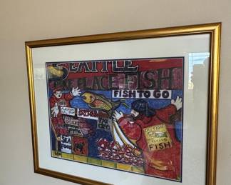 Seattle Pike Place Fish Market Art Print by Leone Ardo "Fish to Go"