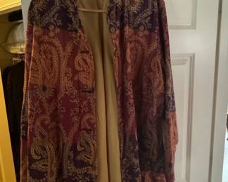 Coldwater Creek Paisley Tapestry Duster Jacket