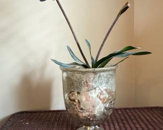 Mercury Glass Pedestal Vase