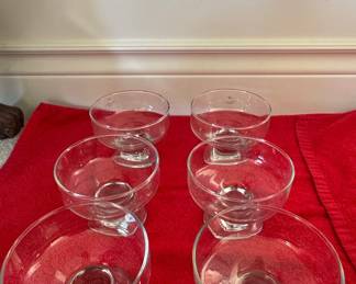 Pasabahce Footed Glass Dessert Bowls