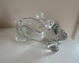 Vintage Crystal D'Arques France Rabbit Candy Dish