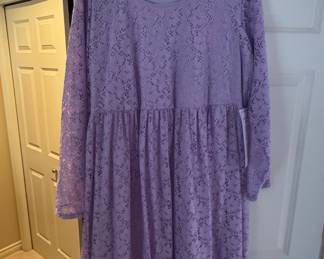 Lavender Lace Maxi Dress - Brand Unknown