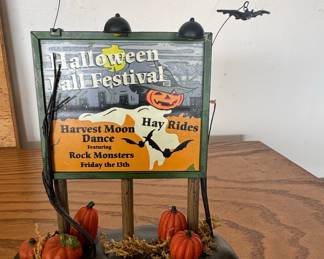 Department 56 Halloween Village "Harvest Moon Dance" Billboard