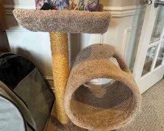 New Cat Condos 3 Level Brown Kitty Hotel, 65" H